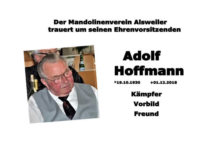 Trauer um Adolf Hoffmann[1]